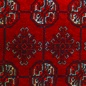 燃え上がるような赤の絨毯・トルクメン