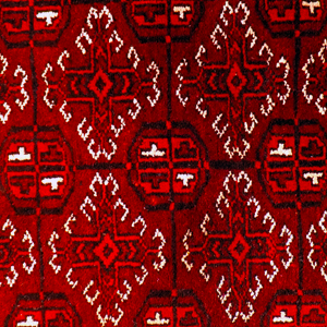 燃え上がるような赤の絨毯・トルクメン